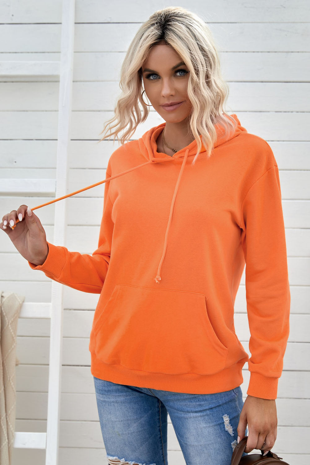 Be Happy Drawstring Hoodie