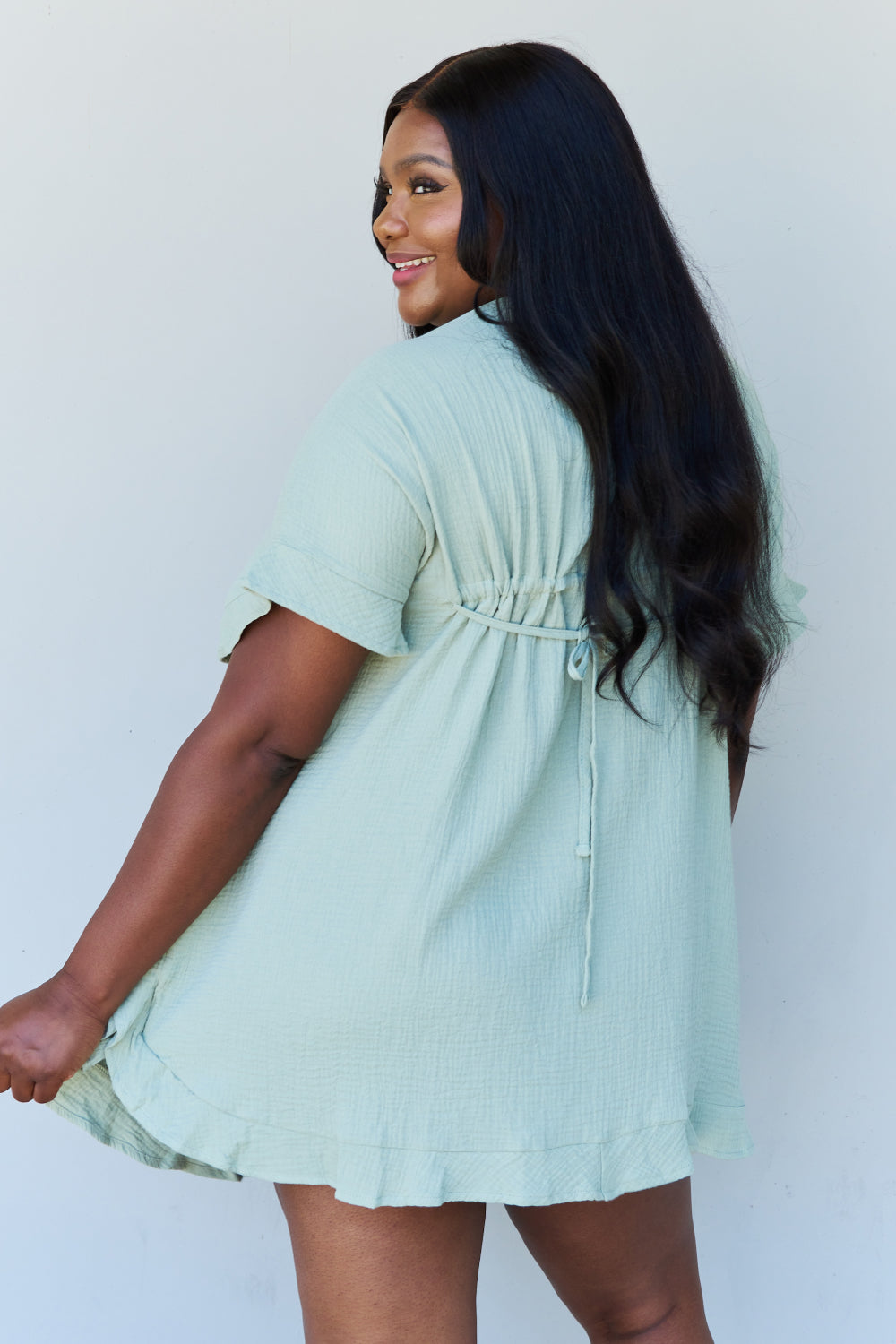 Out Of Time Ruffle Mini Dress