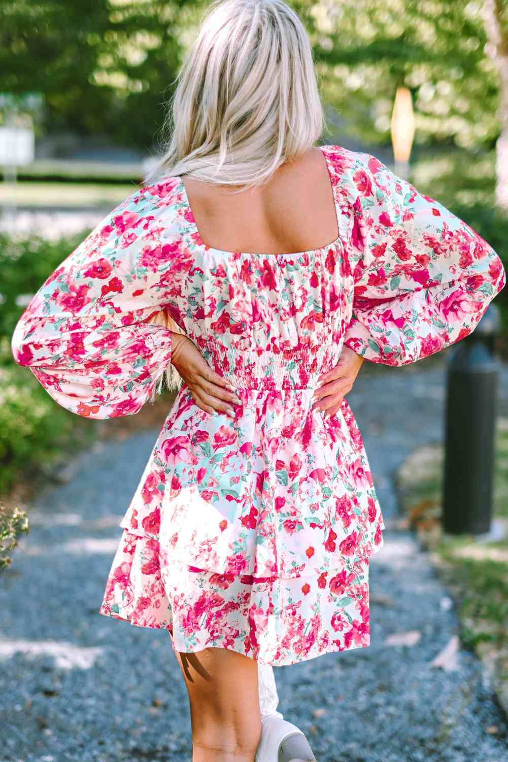 Evolving Floral Layered Mini Dress