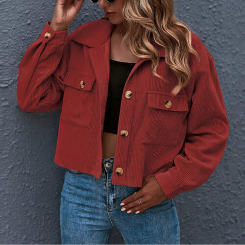 Liana Collared Neck Button Front Jacket