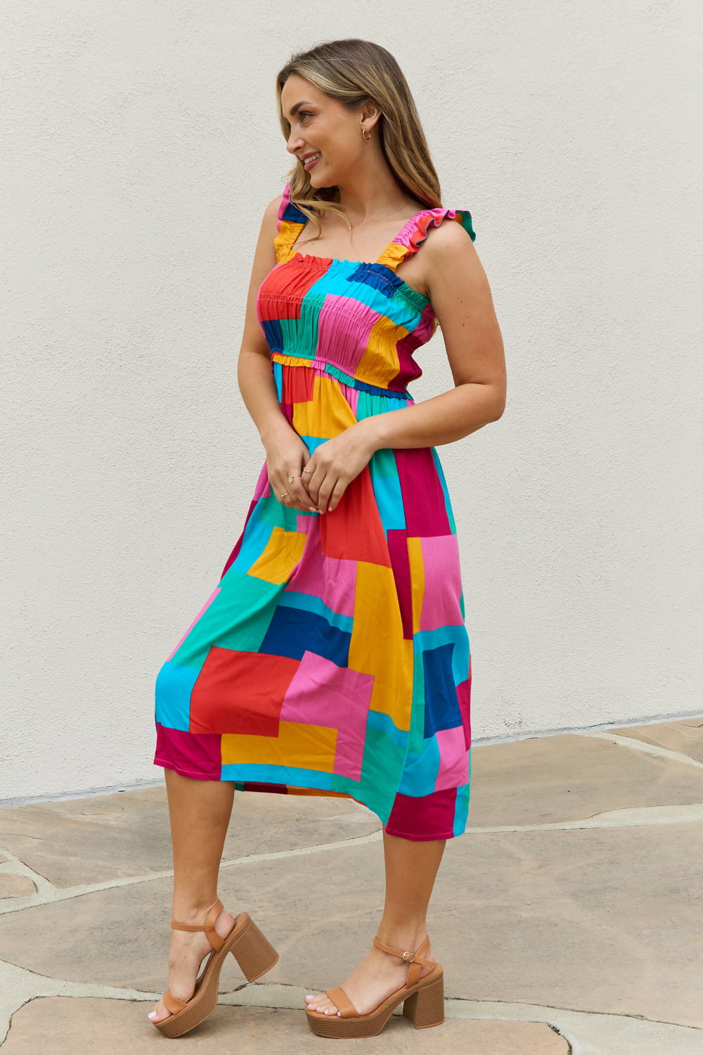 All You Need Is Color Midi Dress
