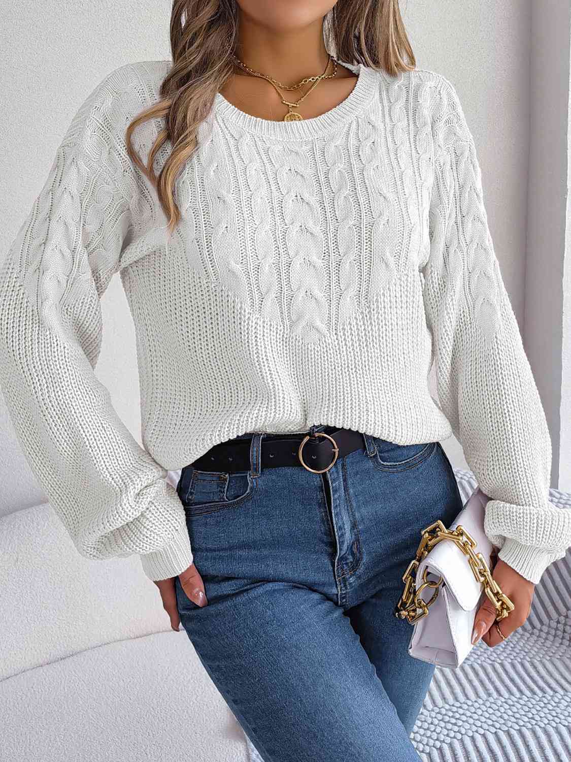 Helen Cable-Knit Sweater