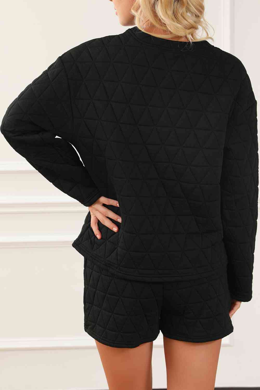 Kyra Long Sleeve Sweatshirt and Shorts Set