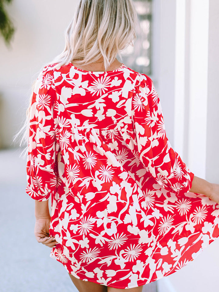 Time To Be Cute Floral Mini Dress
