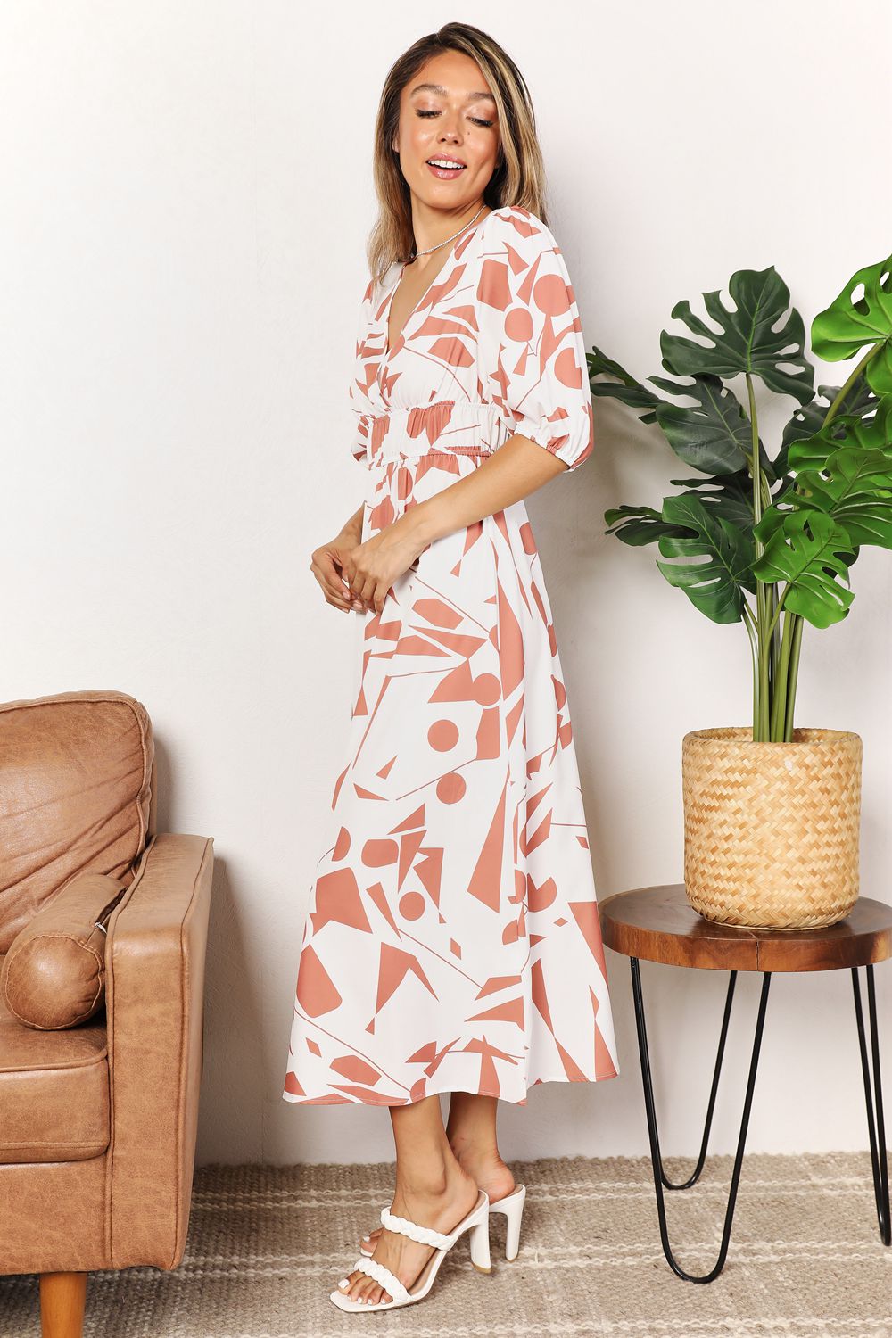 Work Of Art Surplice Midi Dress Britney Work Of Art Surplice Midi Dress Britney