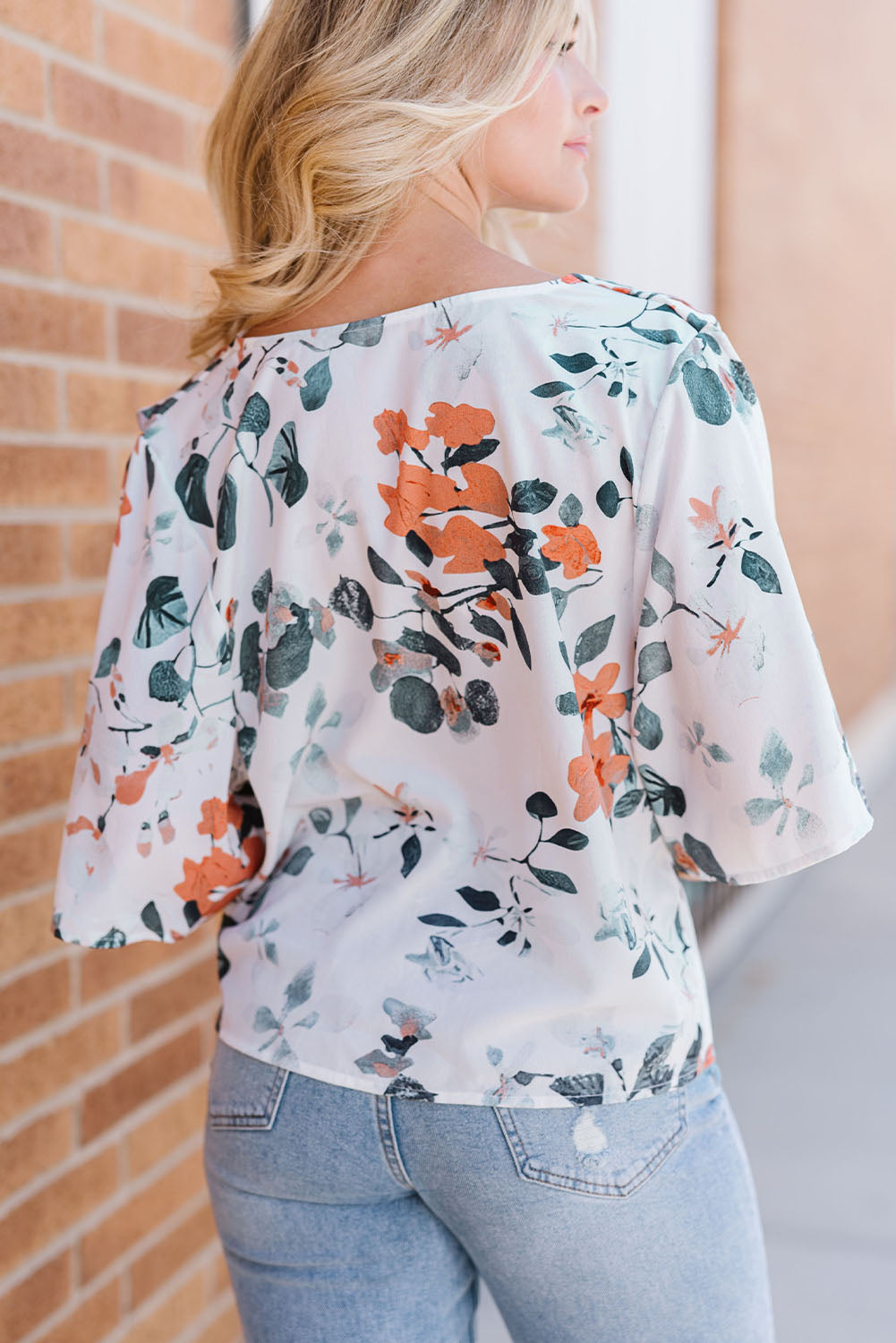 Corinne Floral Cowl Neck Blouse