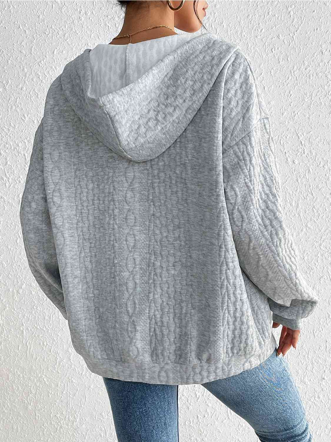 Gabrielle Zip Up Drawstring Hoodie