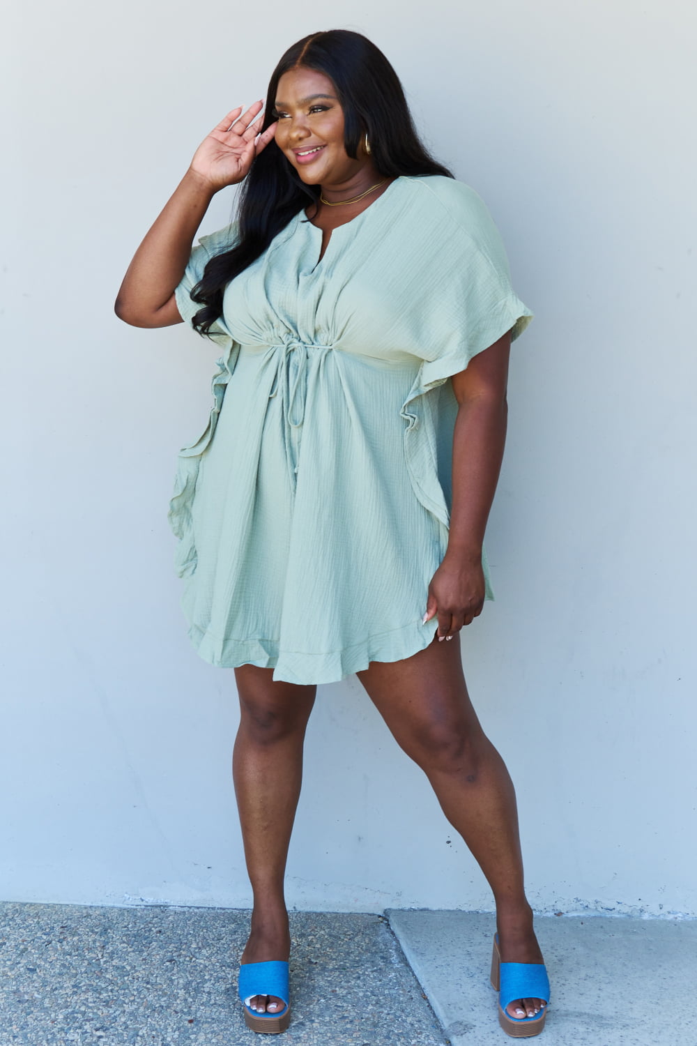 Out Of Time Ruffle Mini Dress