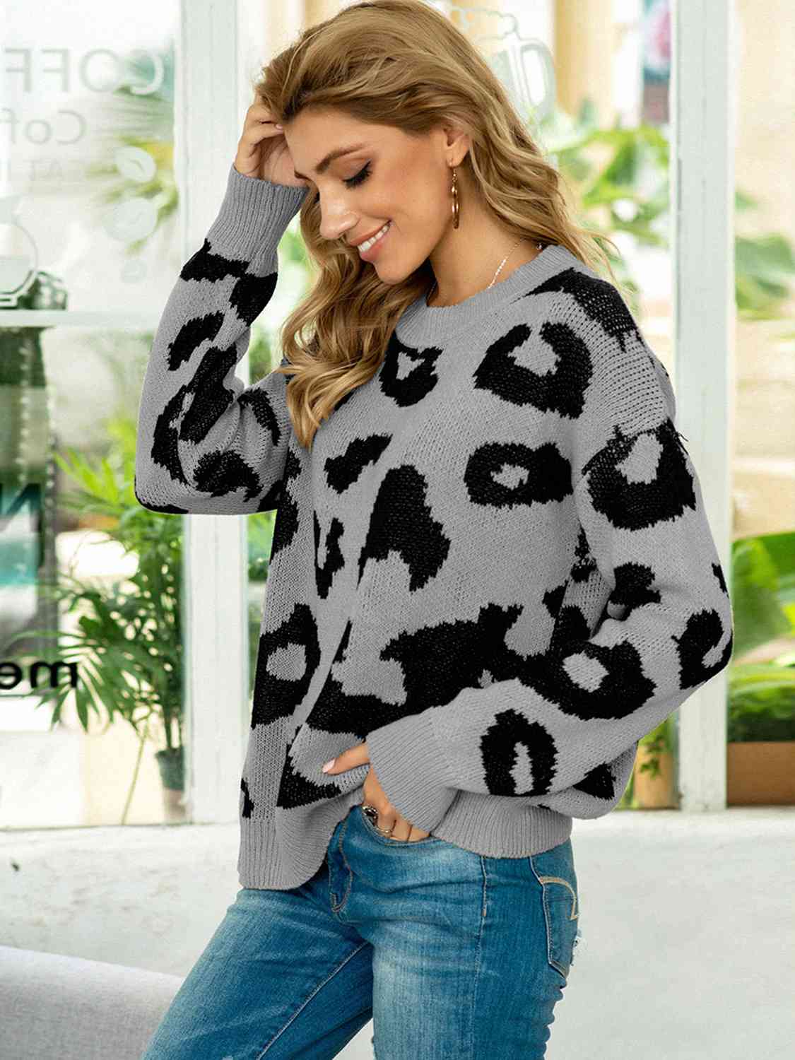 Savannah Leopard Pullover Sweater