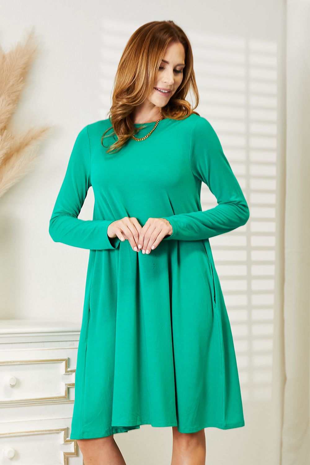 Celia Long Sleeve Flare Dress