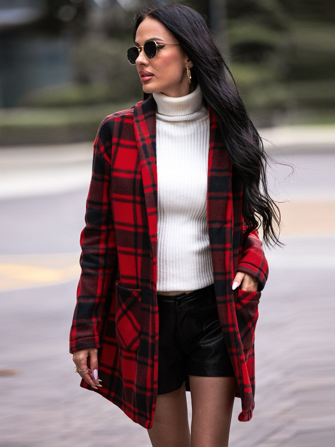 Good Evening Plaid Coat
