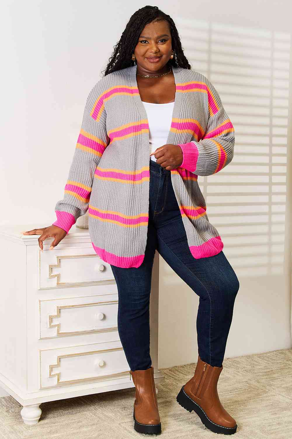 Charming Ribbed Cardigan