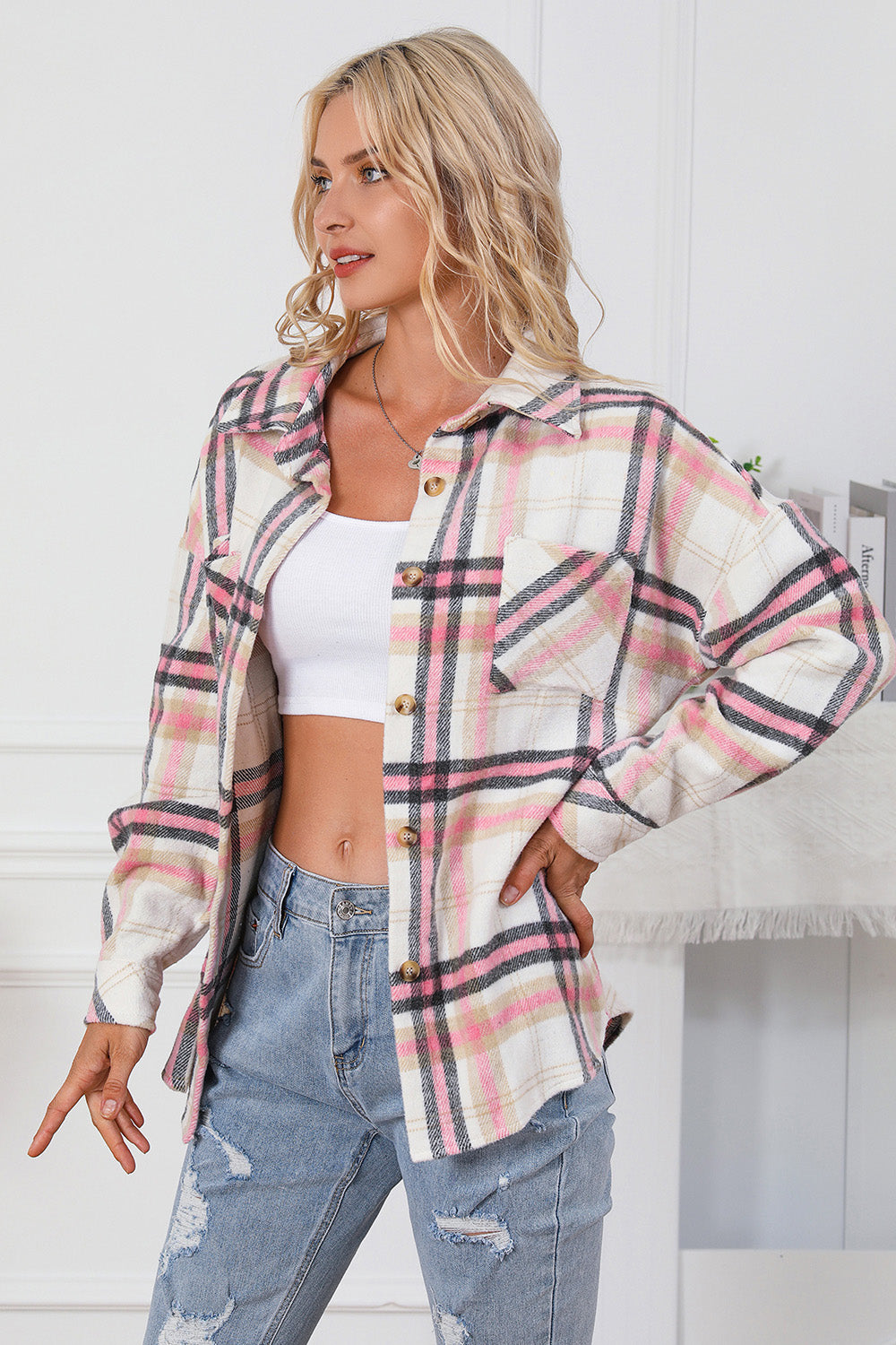 Casual One Plaid Shacket