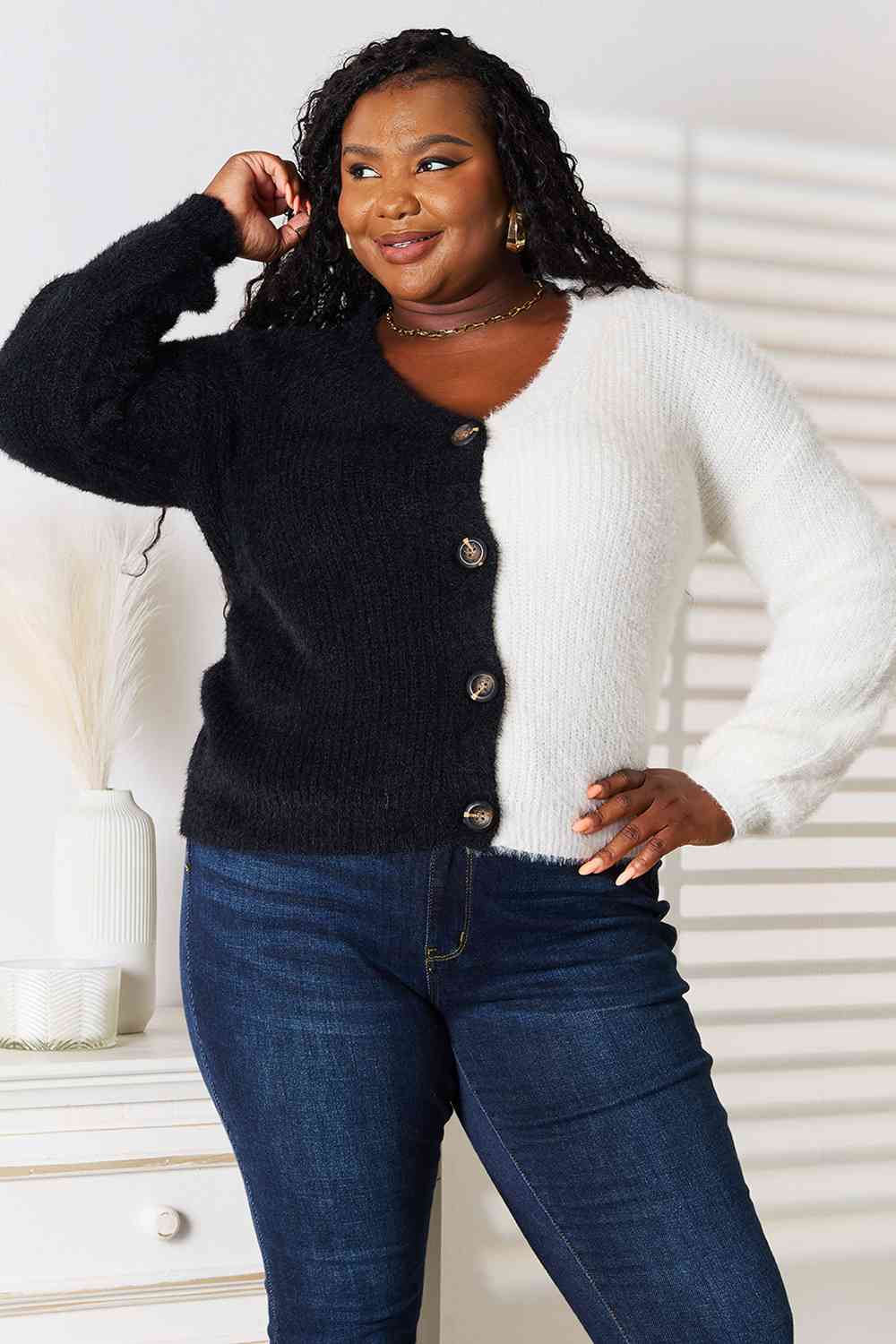 This Or That V-Neck Cardigan