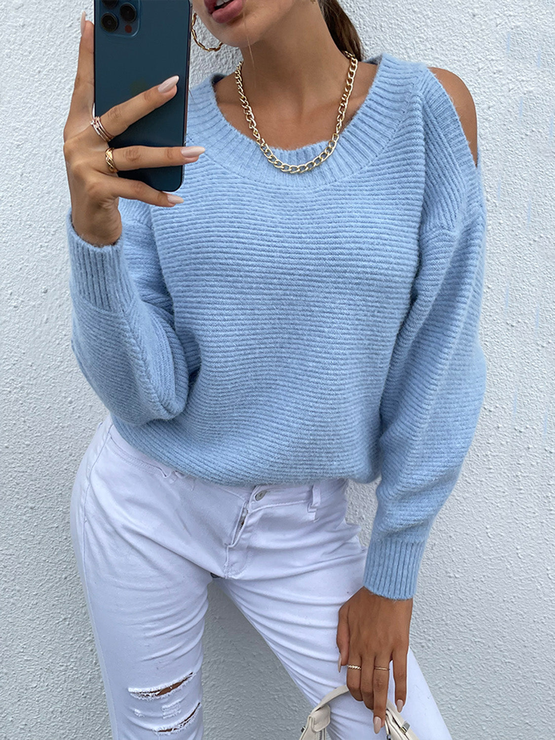 Loving My Cold Shoulder Sweater