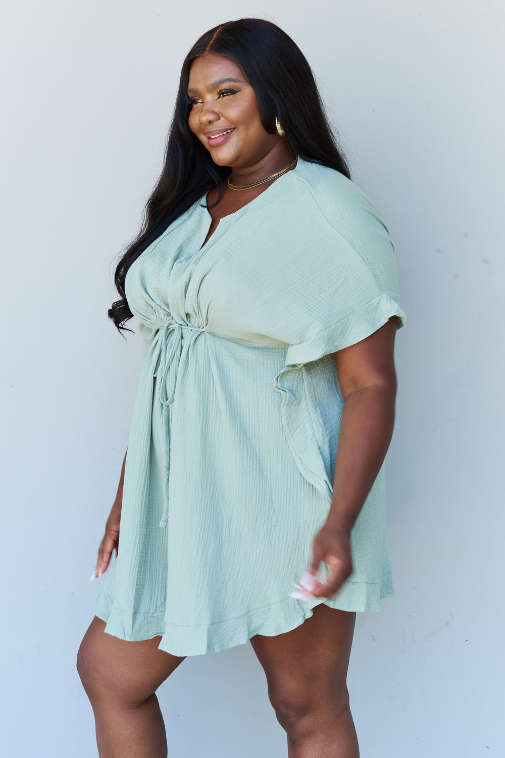 Out Of Time Ruffle Mini Dress