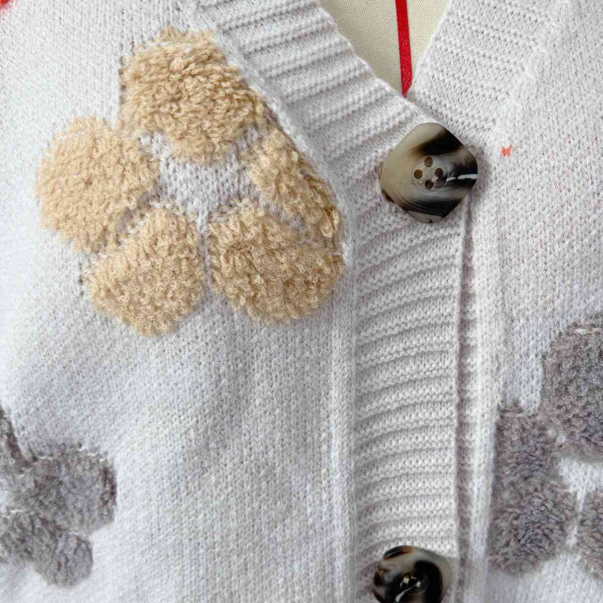 Lily Floral V-Neck Button Up Cardigan