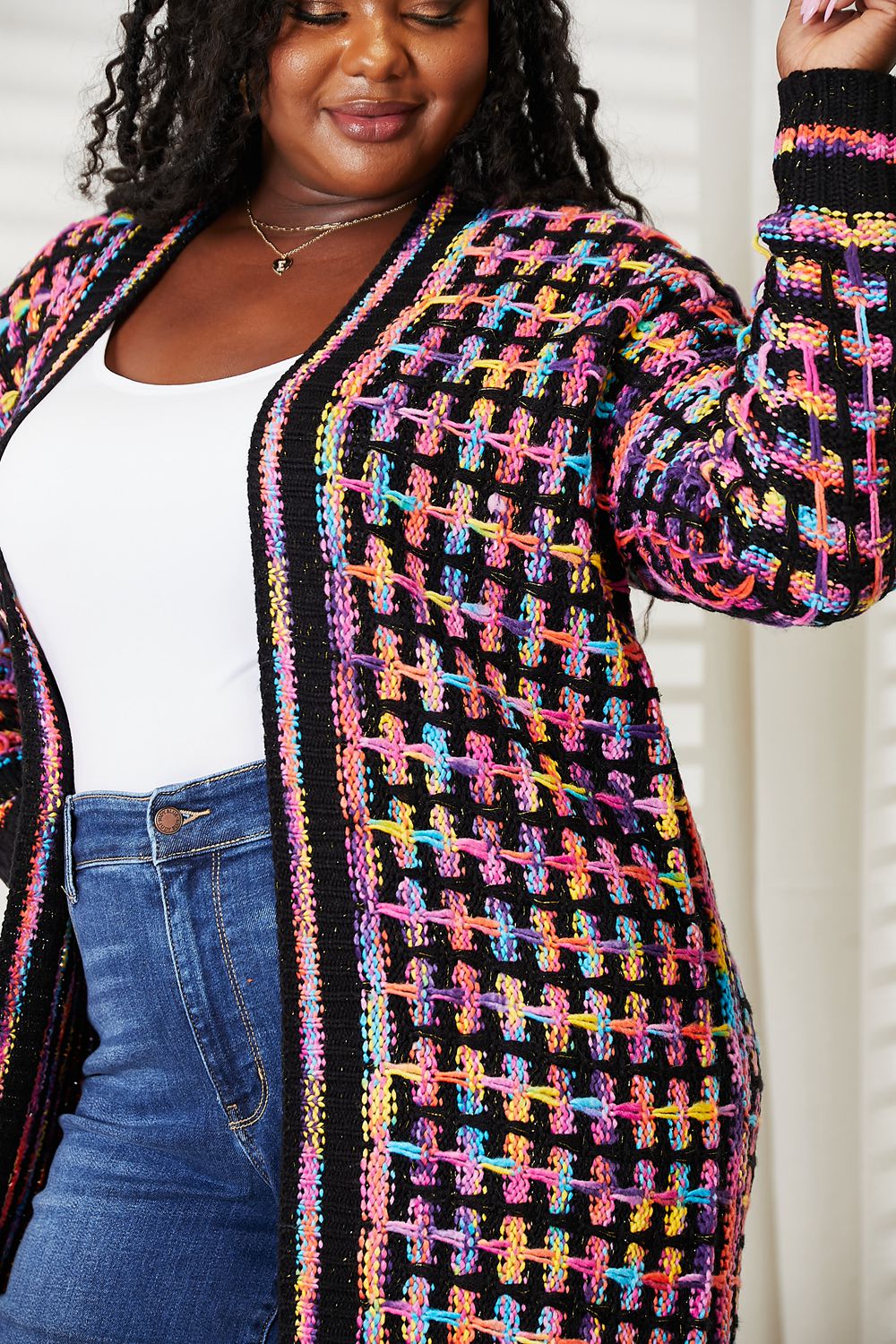 Stay Cozy Open Front Fringe Hem Cardigan