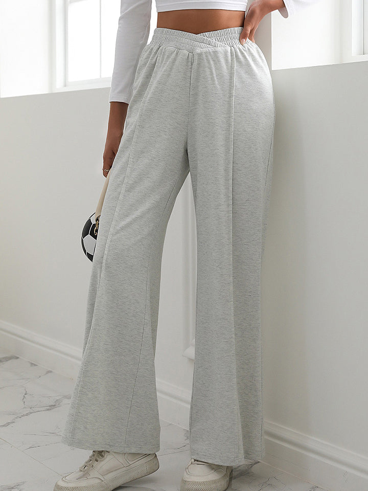 Trendy V-Waist Wide Leg Pants
