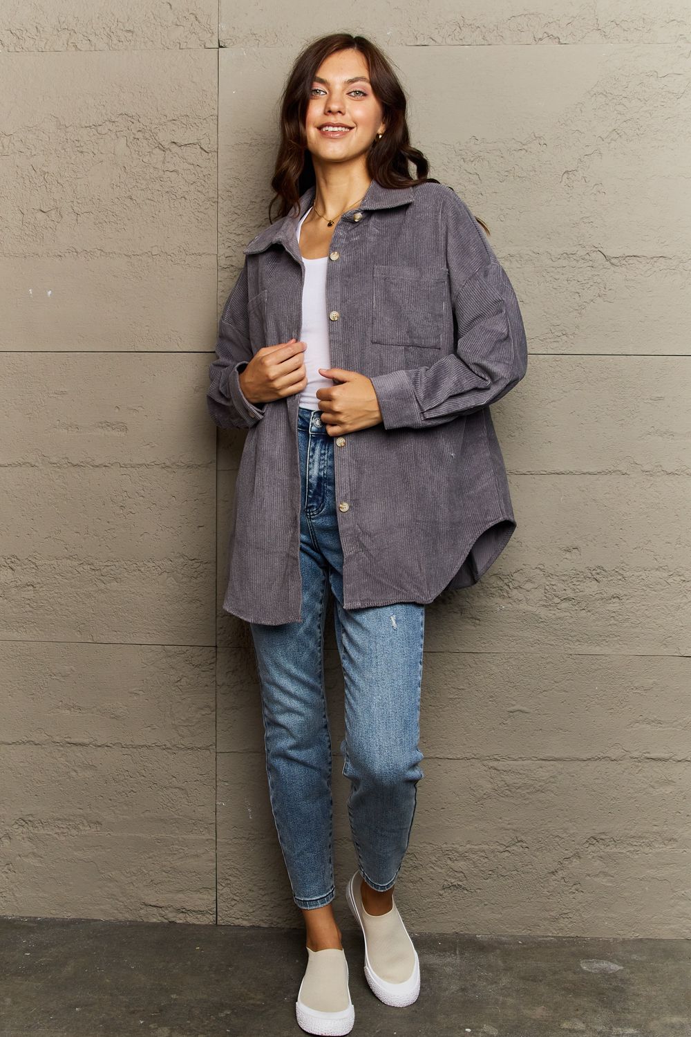 Always Being Me Button-Down Shacket
