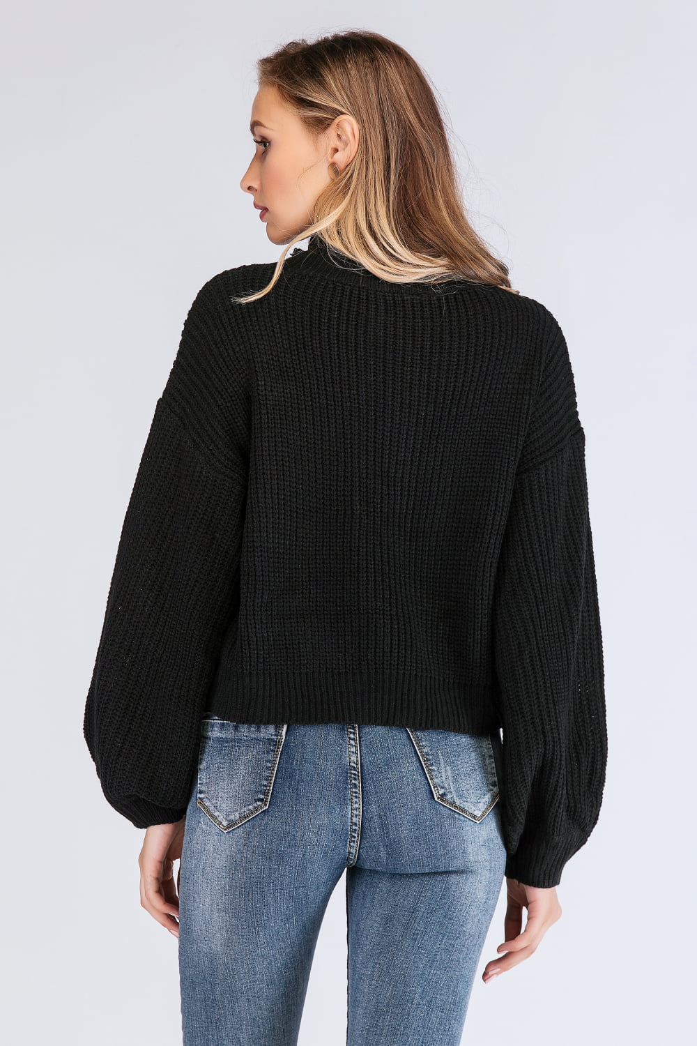 Style Session Turtleneck Rib-Knit Sweater