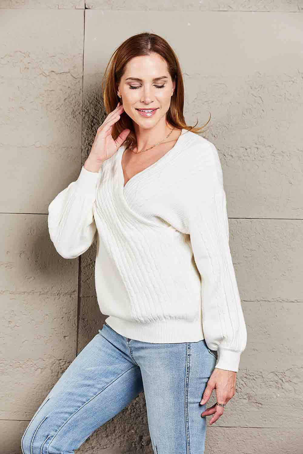 Heavenly Ribbed V-Neck Sweater