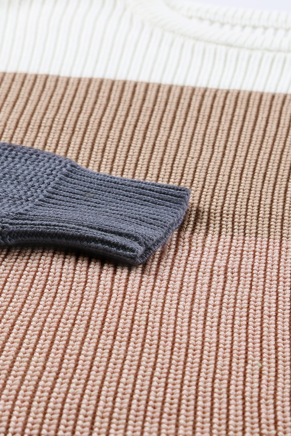 Dallas Color Block Round Neck Sweater