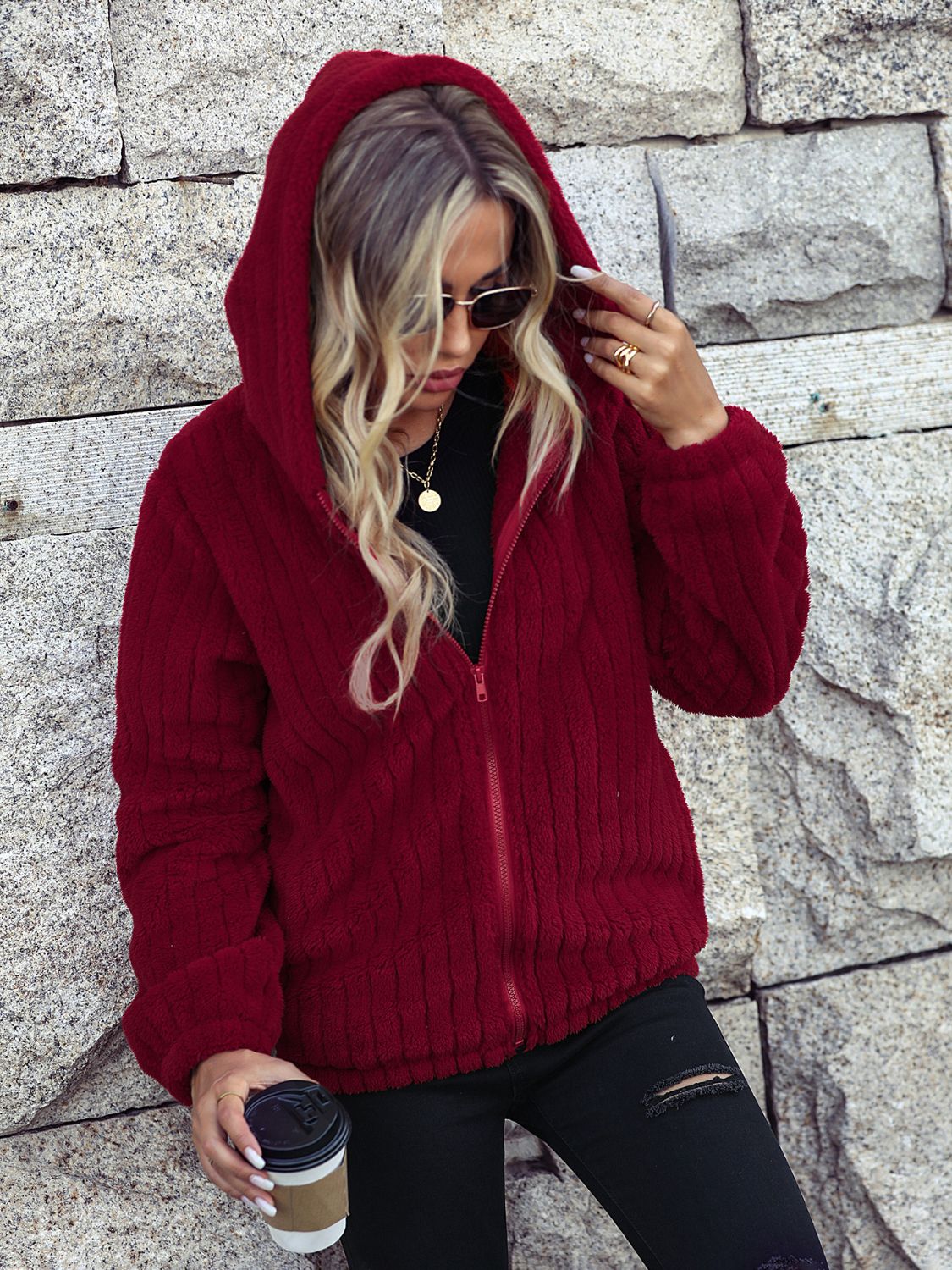 Cabernet Zip-Up Hooded Jacket