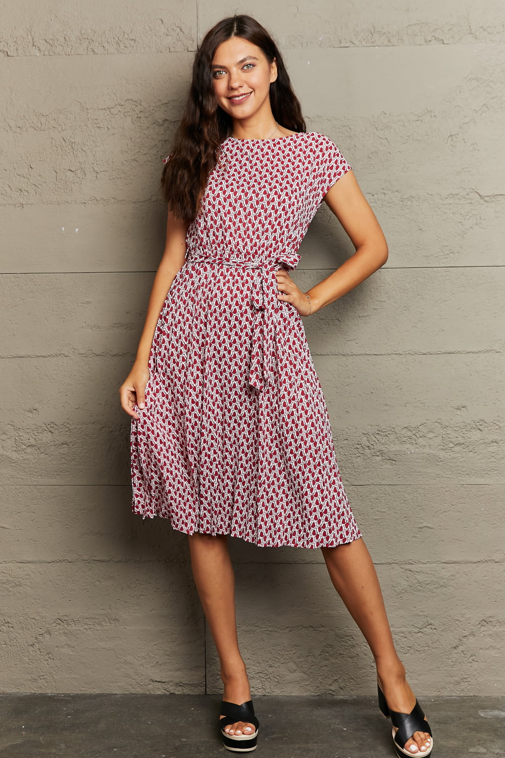 Exquisite Taste Tie Waist Midi Dress