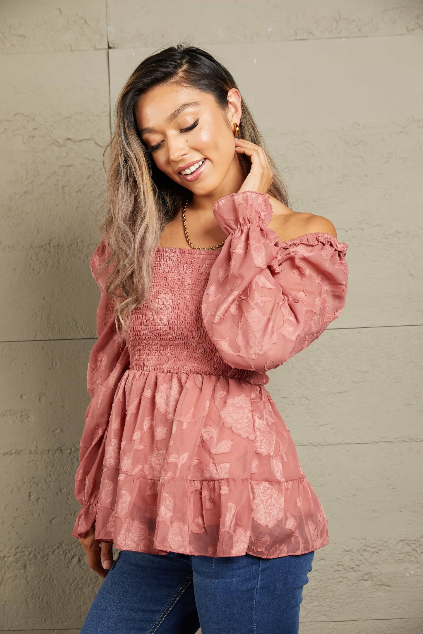 Glow Up Smocked Blouse