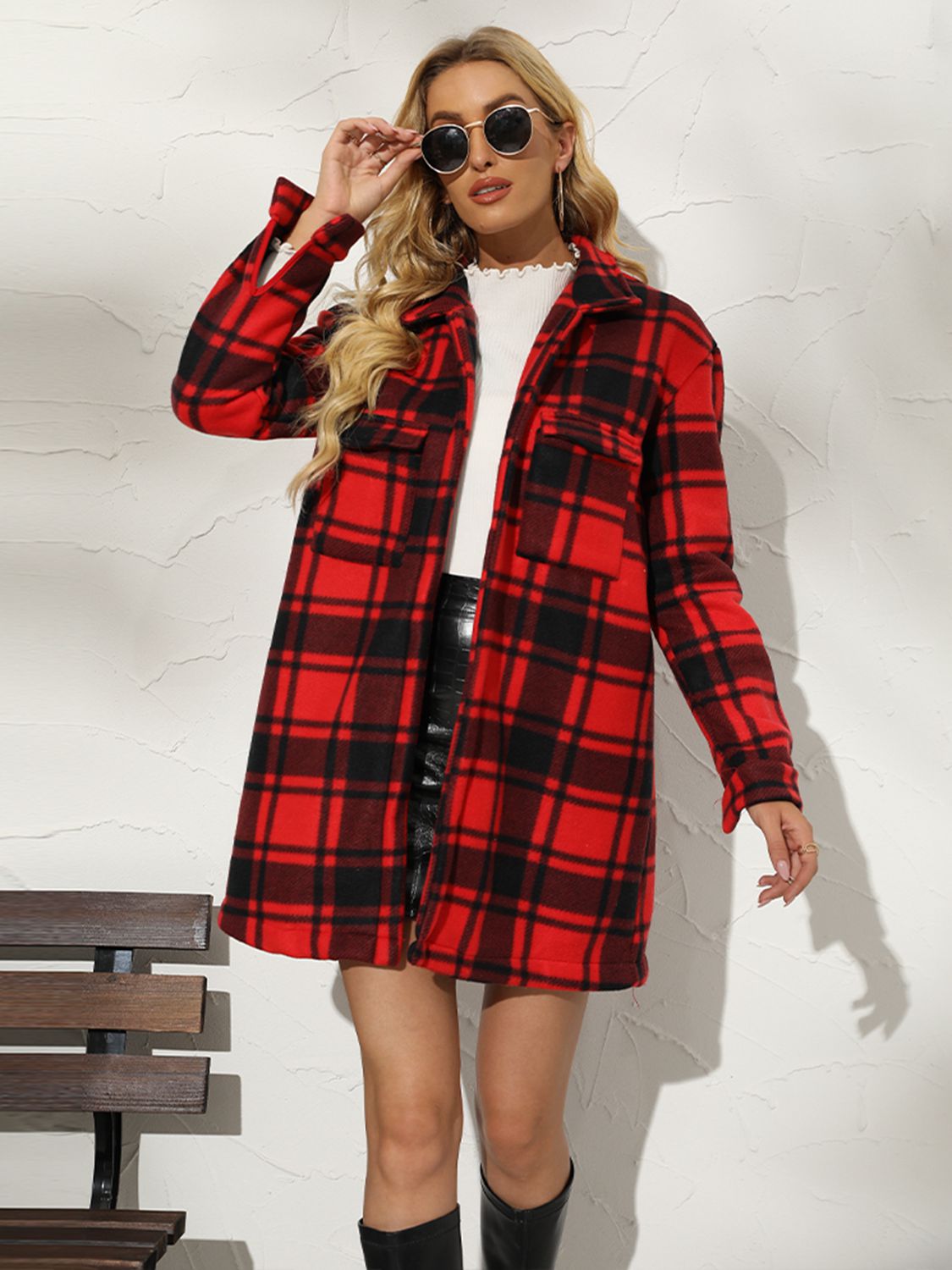 Walk In Nature Plaid Coat