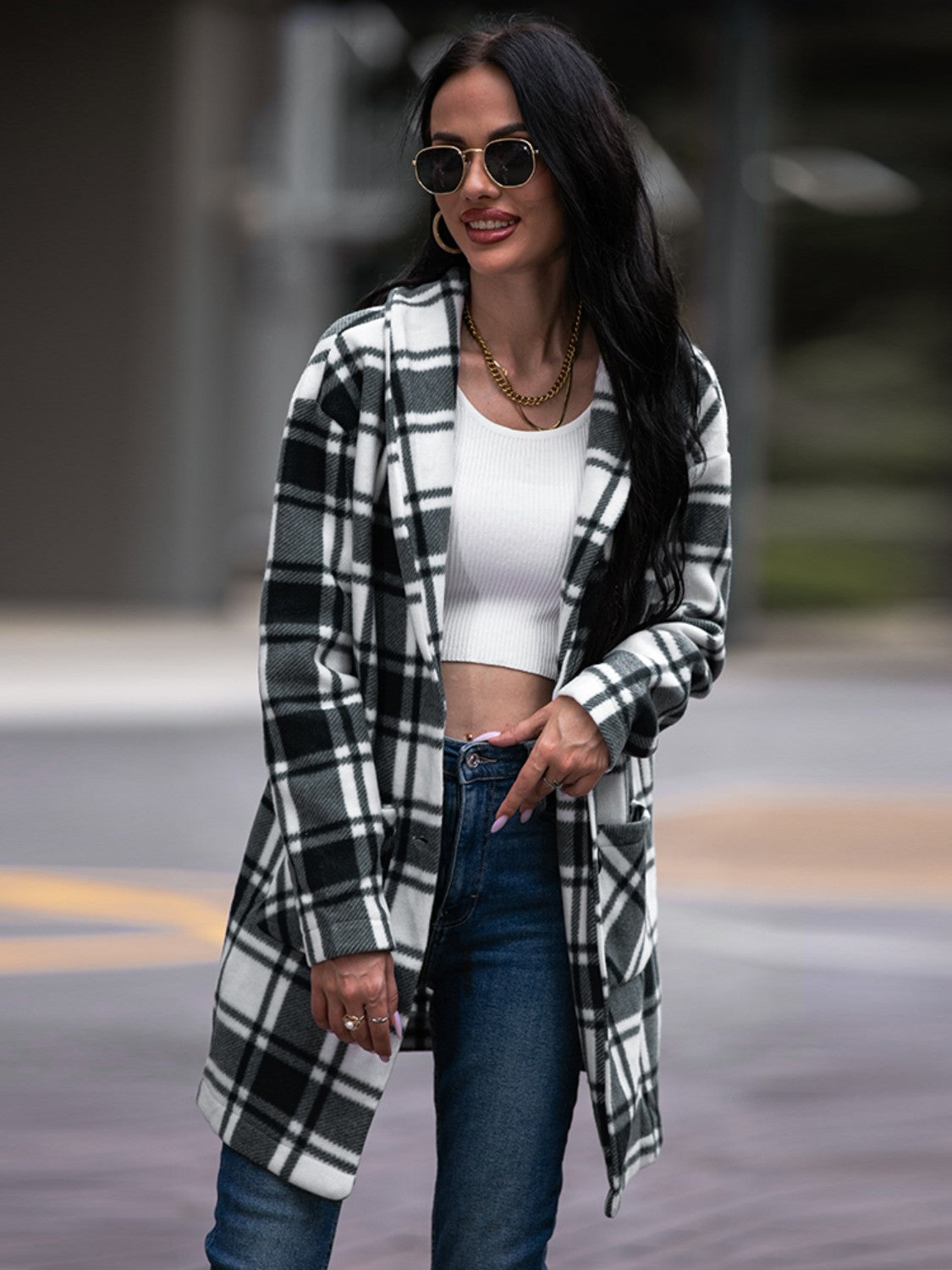 Good Evening Plaid Coat