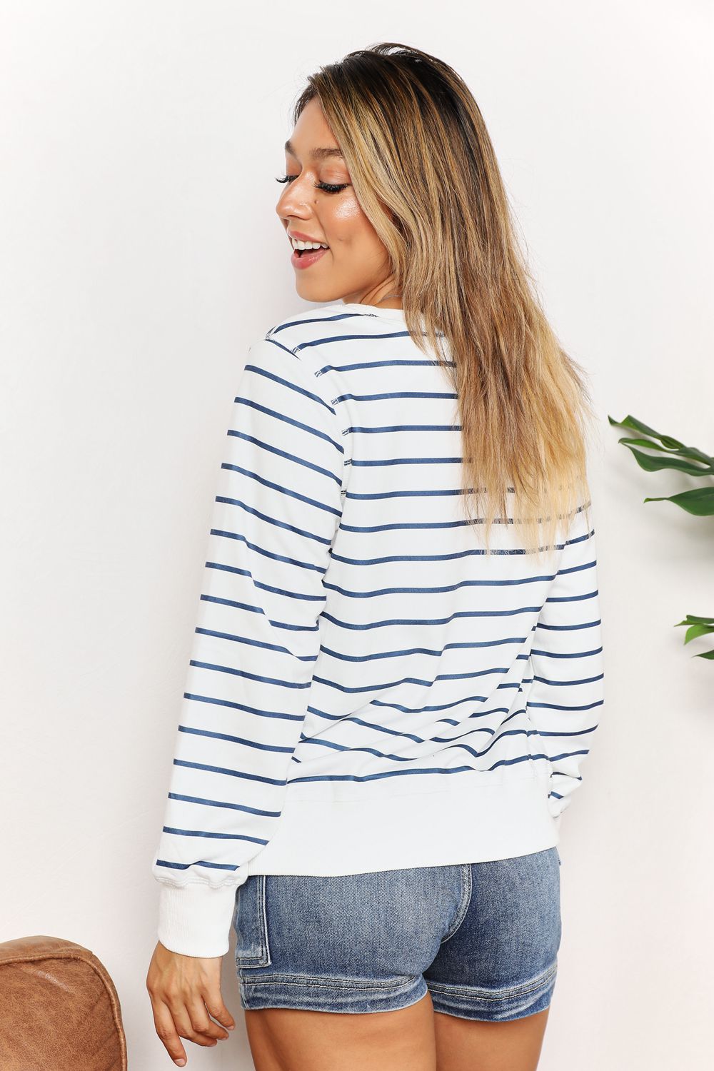 Venetian Striped Long Sleeve Top