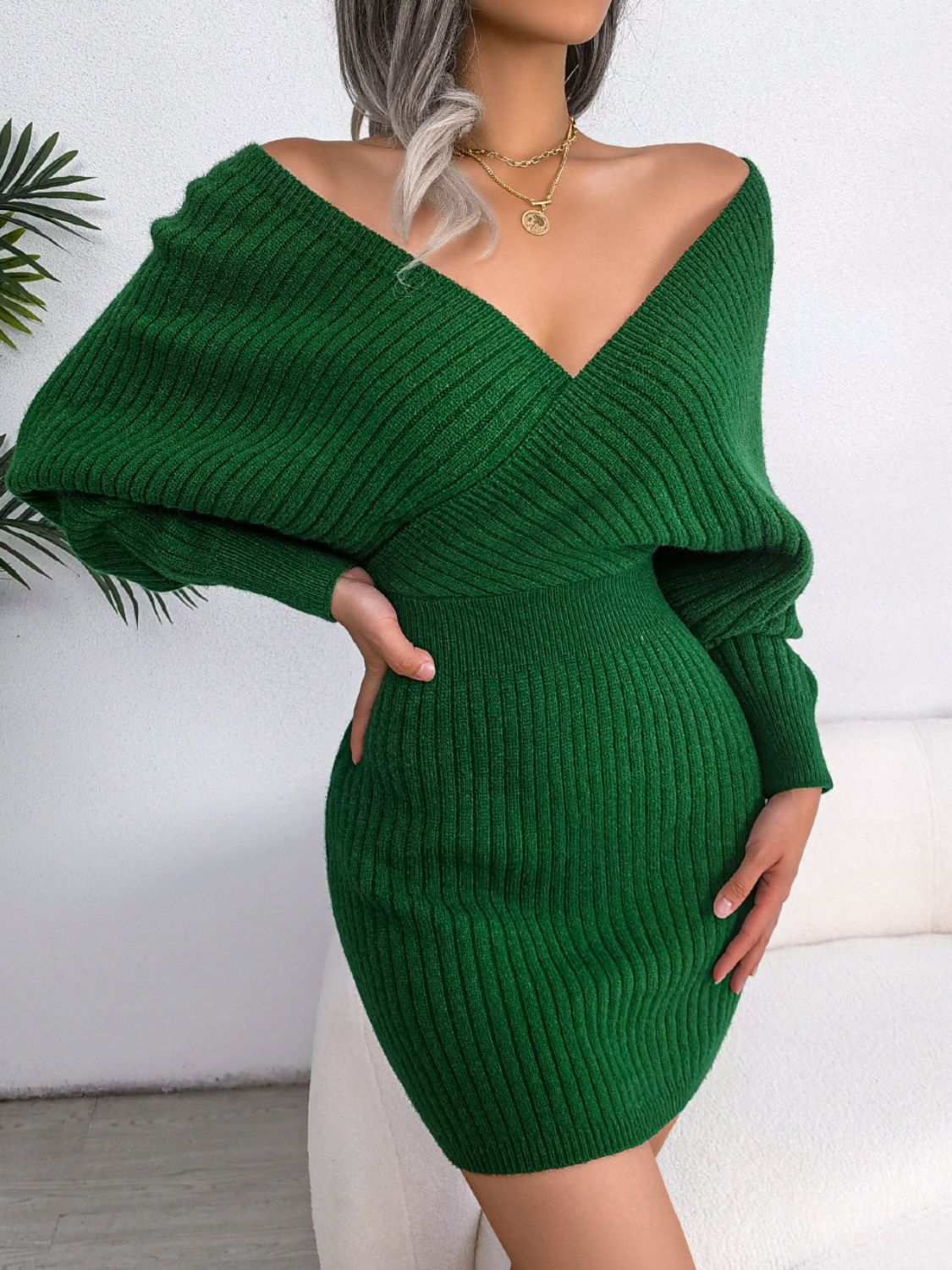 Elegant Mini Sweater Dress