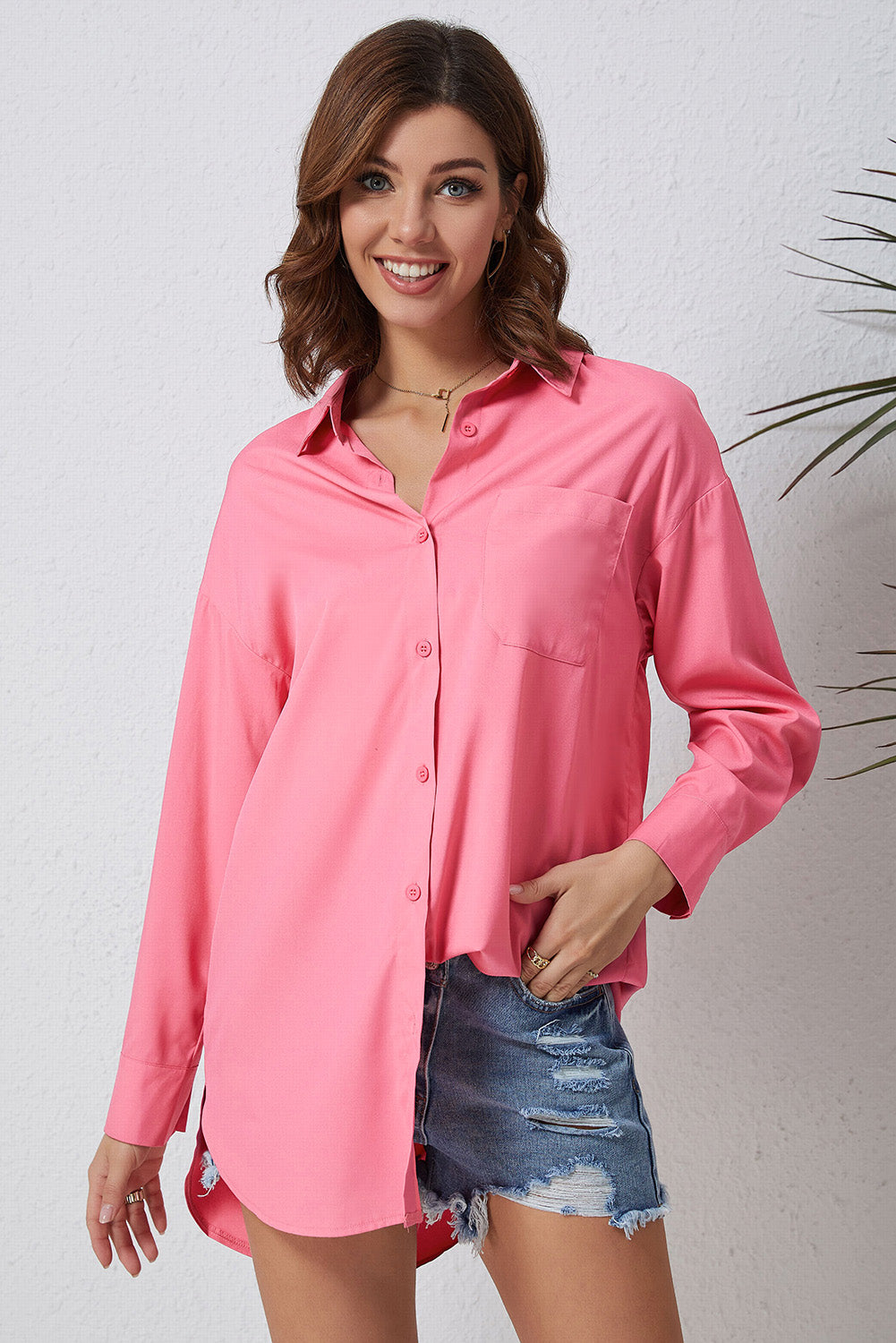Macy Dropped Shoulder Longline Shirt