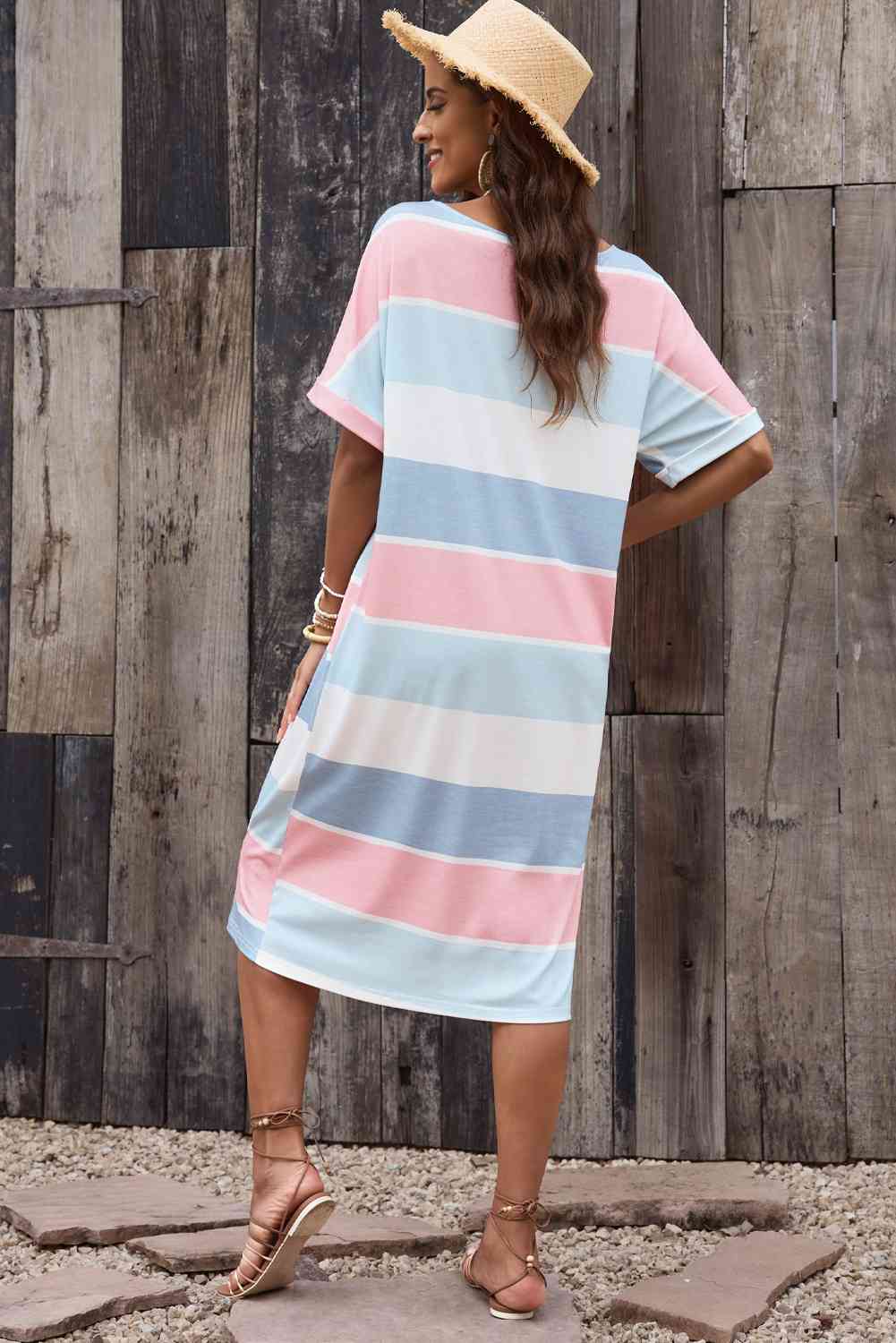 Hear Me Out Striped T-Shirt Dress