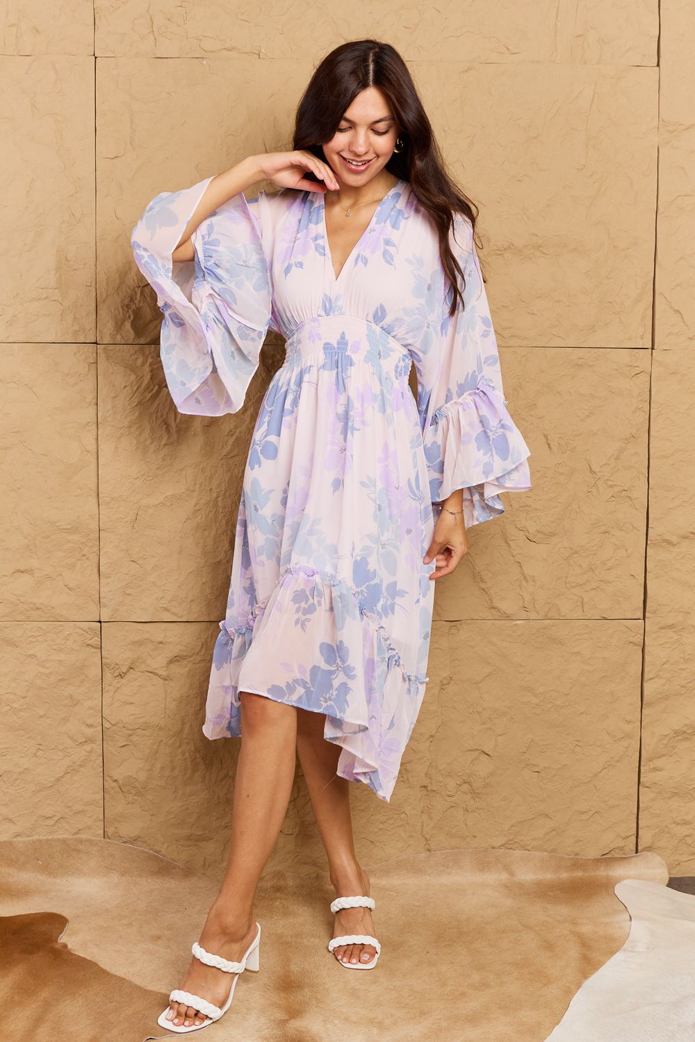 Take Me With You Floral Midi Dress