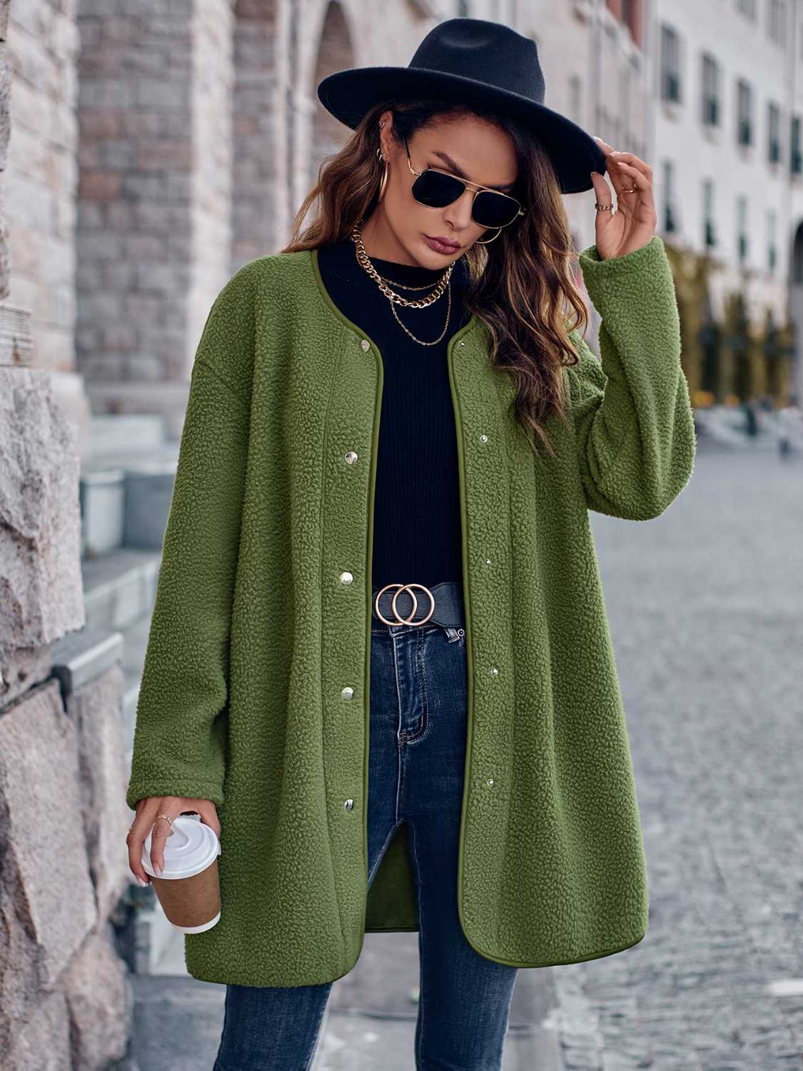Off Duty Snap Down Coat
