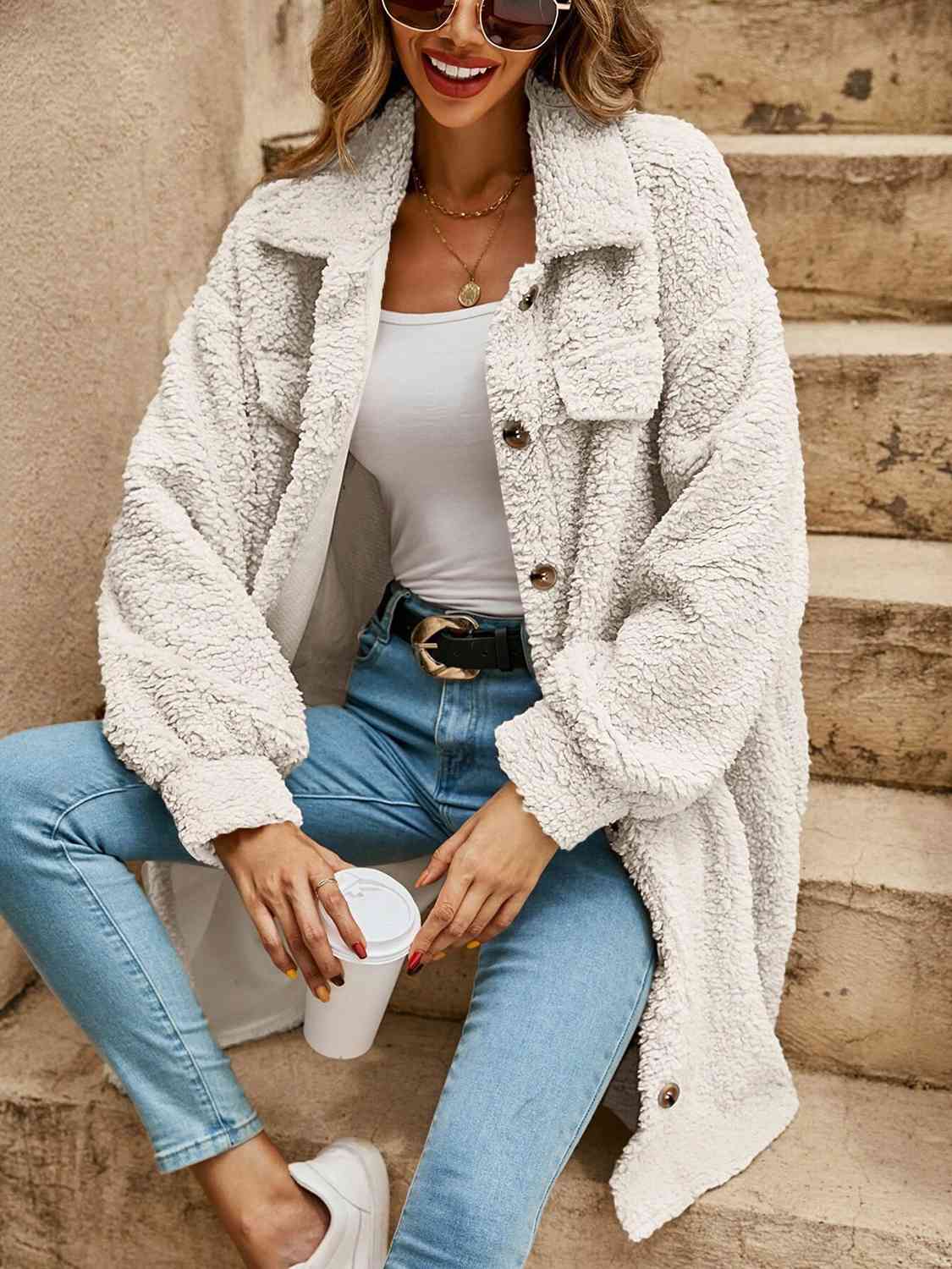 Josie Button Down Teddy Coat