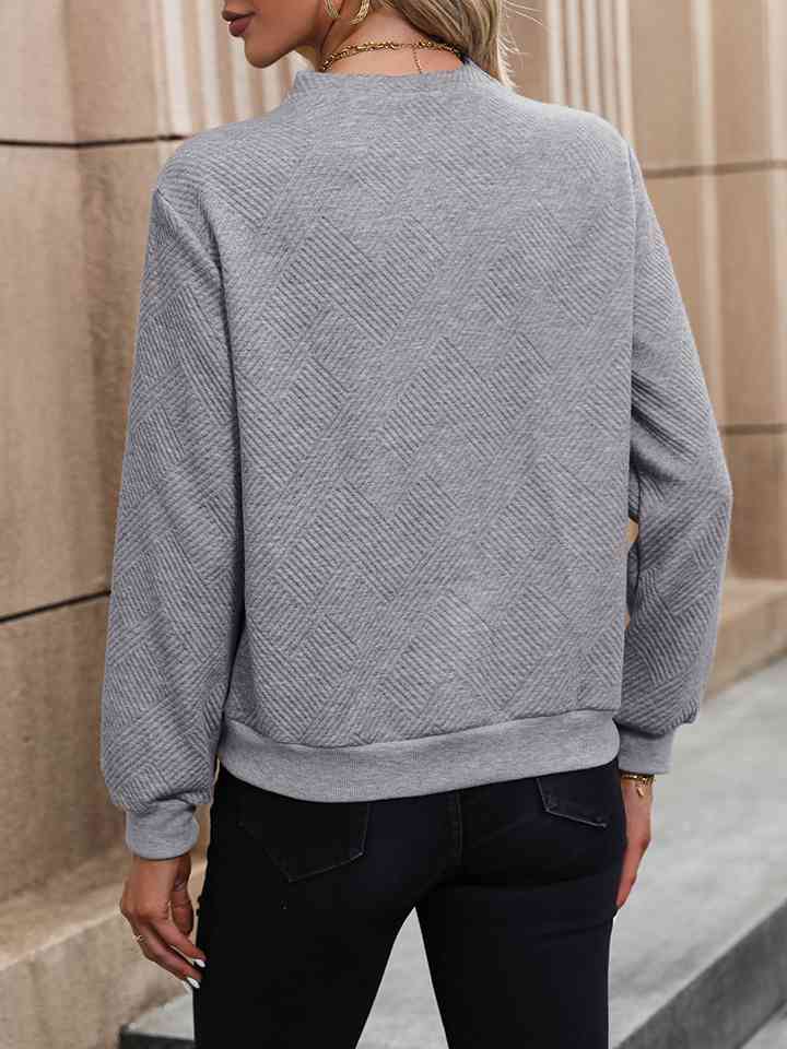 Annalise Asymmetrical Neck Long Sleeve Blouse