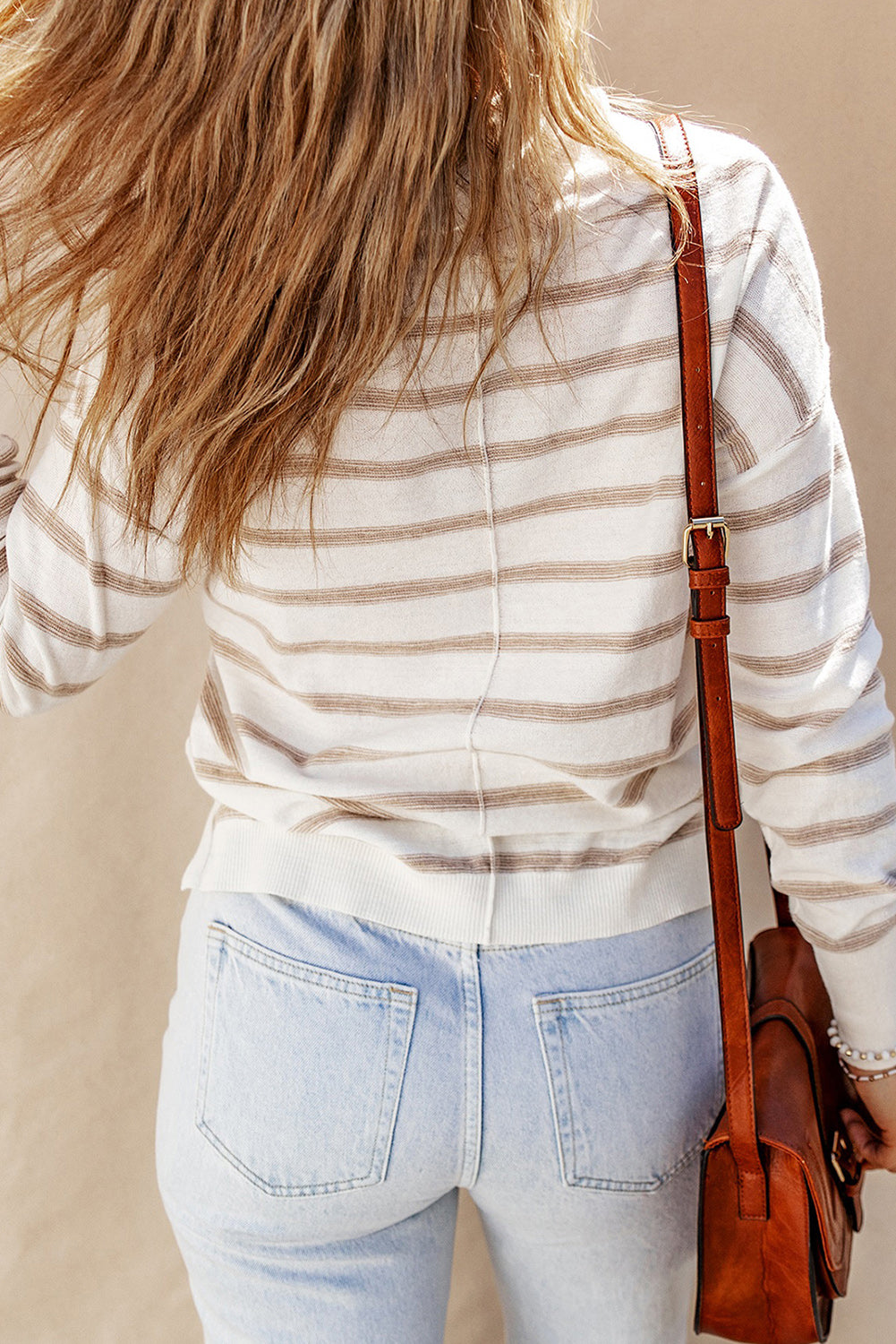 Looking At You Cowl Neck Striped Top