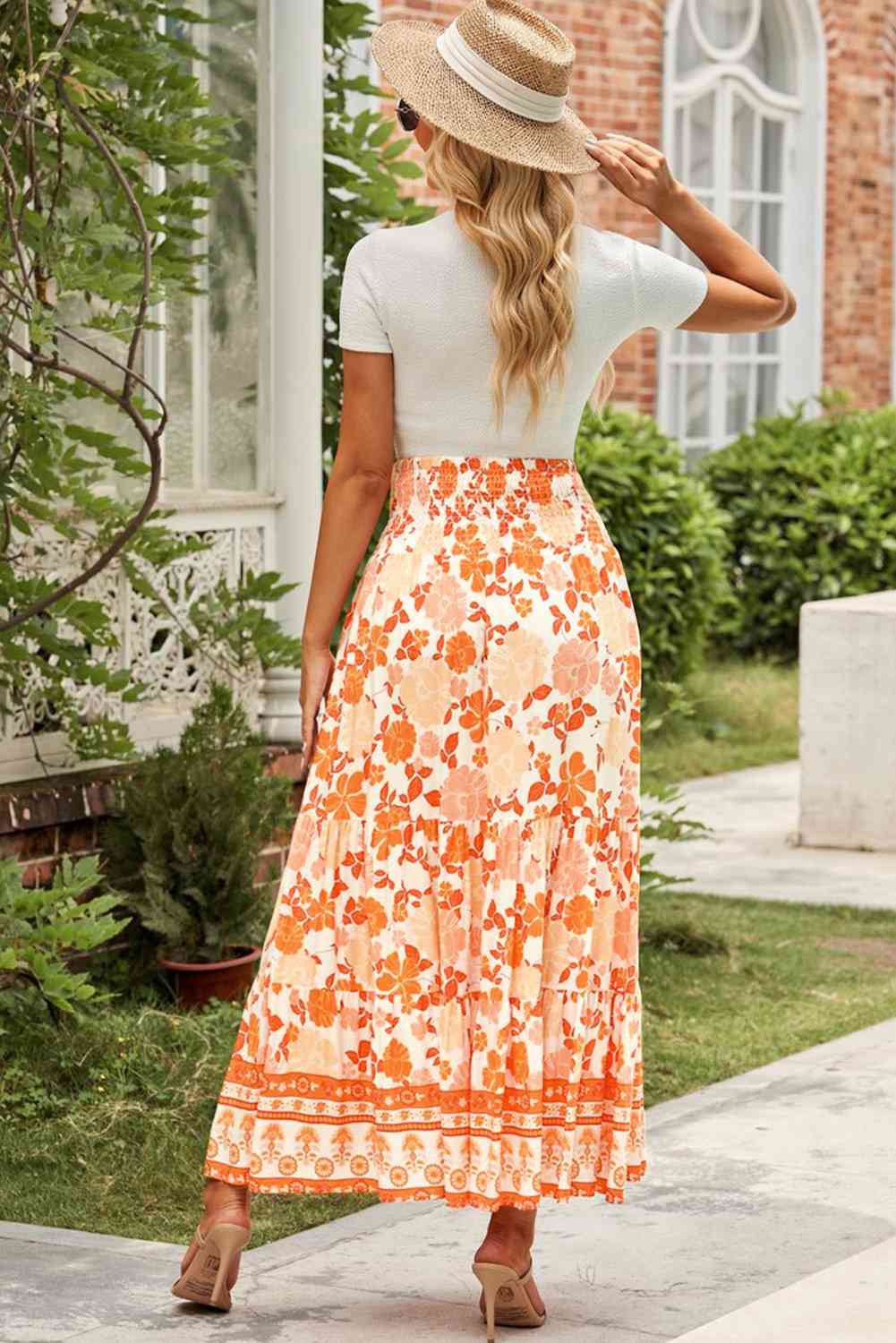 Melody Floral Smocked Maxi Skirt