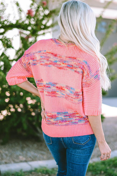 Dahlia Heathered Half Sleeve Sweater
