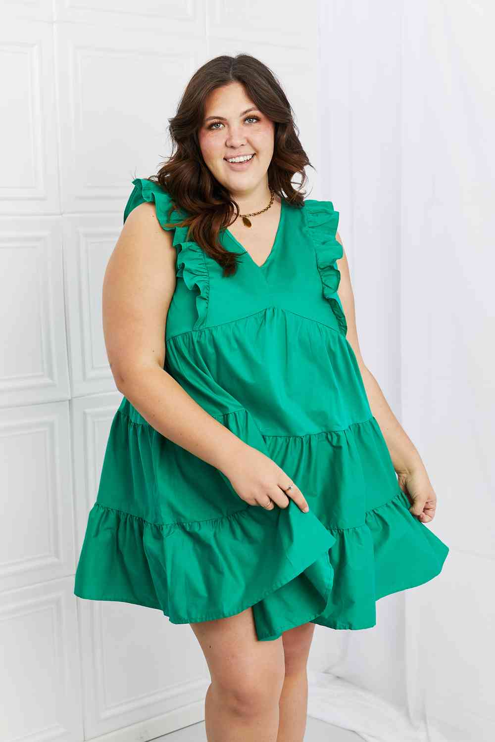 Emerald City Mini Ruffle Dress
