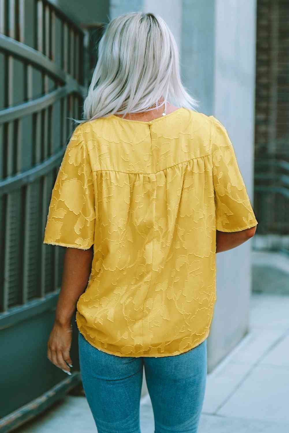 Vanessa Round Neck Puff Sleeve Blouse