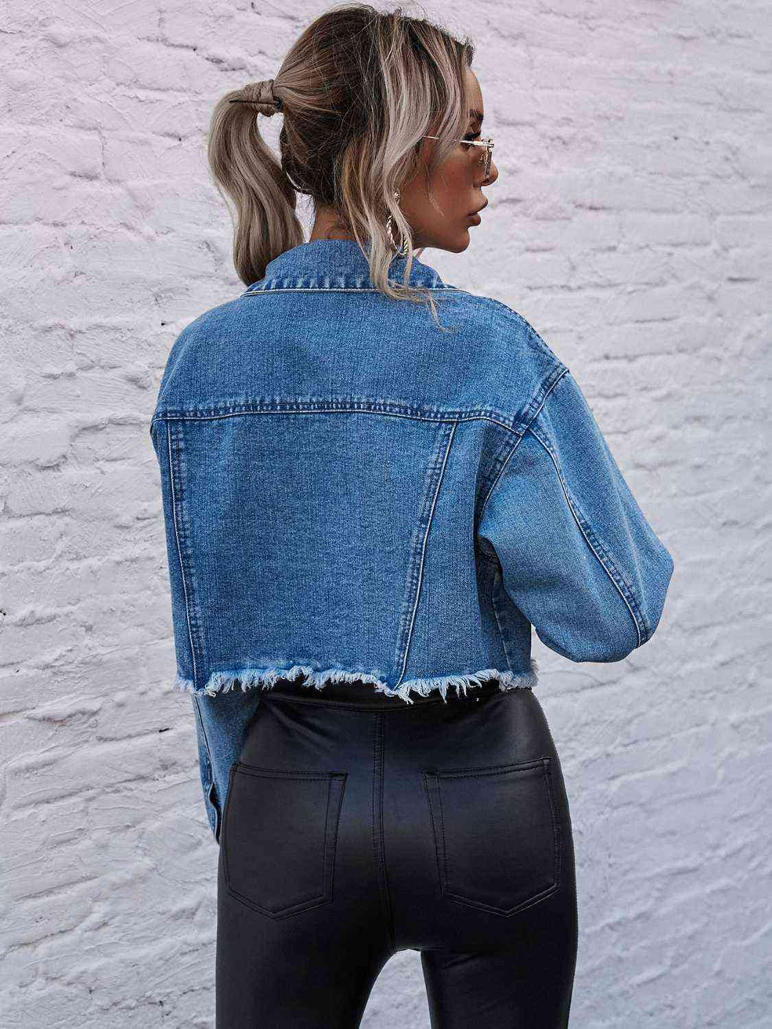 Brooke Raw Hem Denim Jacket