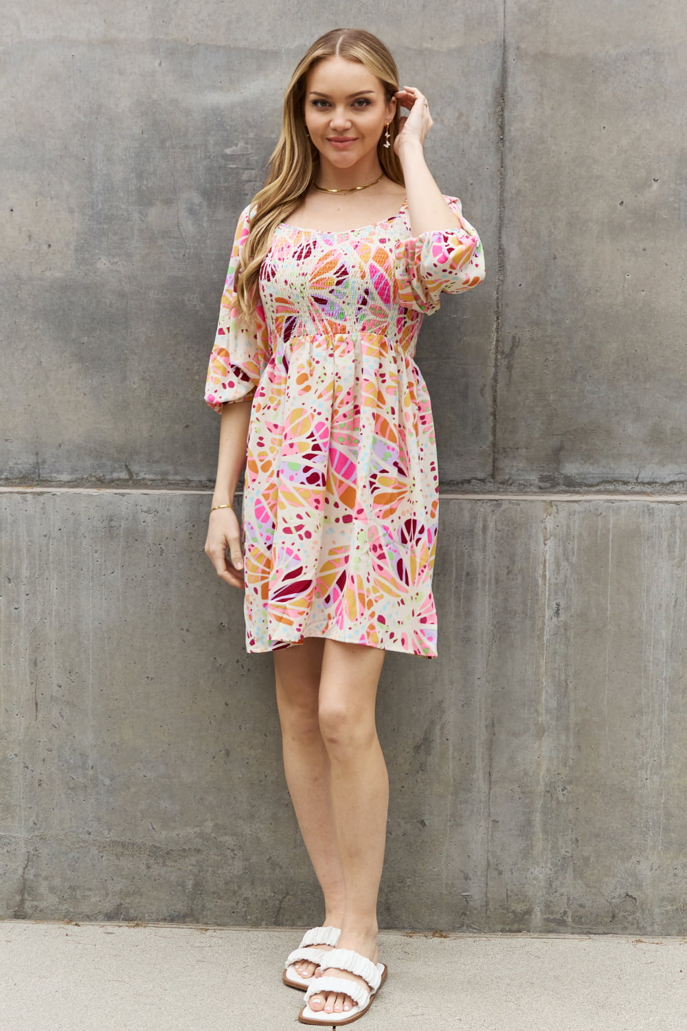 Be Hopeful Floral Mini Dress