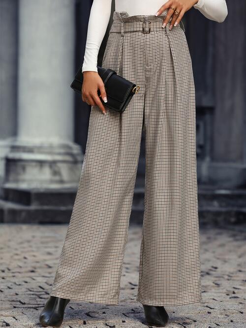 Journey Plaid Wide Leg Pants
