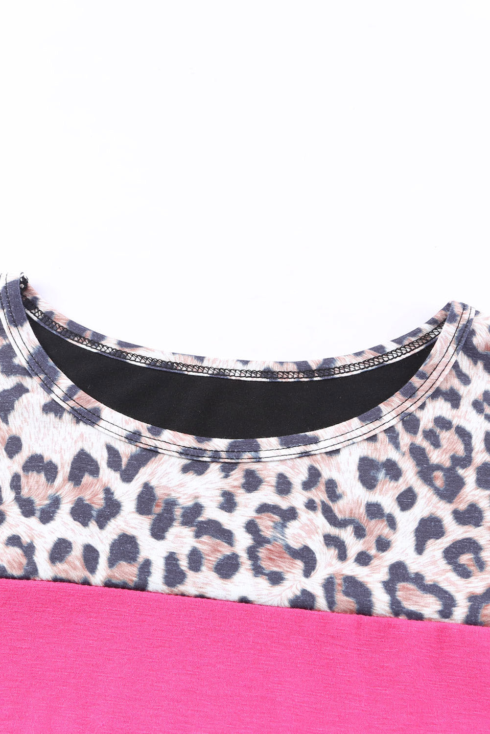 I'm Wild Leopard Color Block T-Shirt