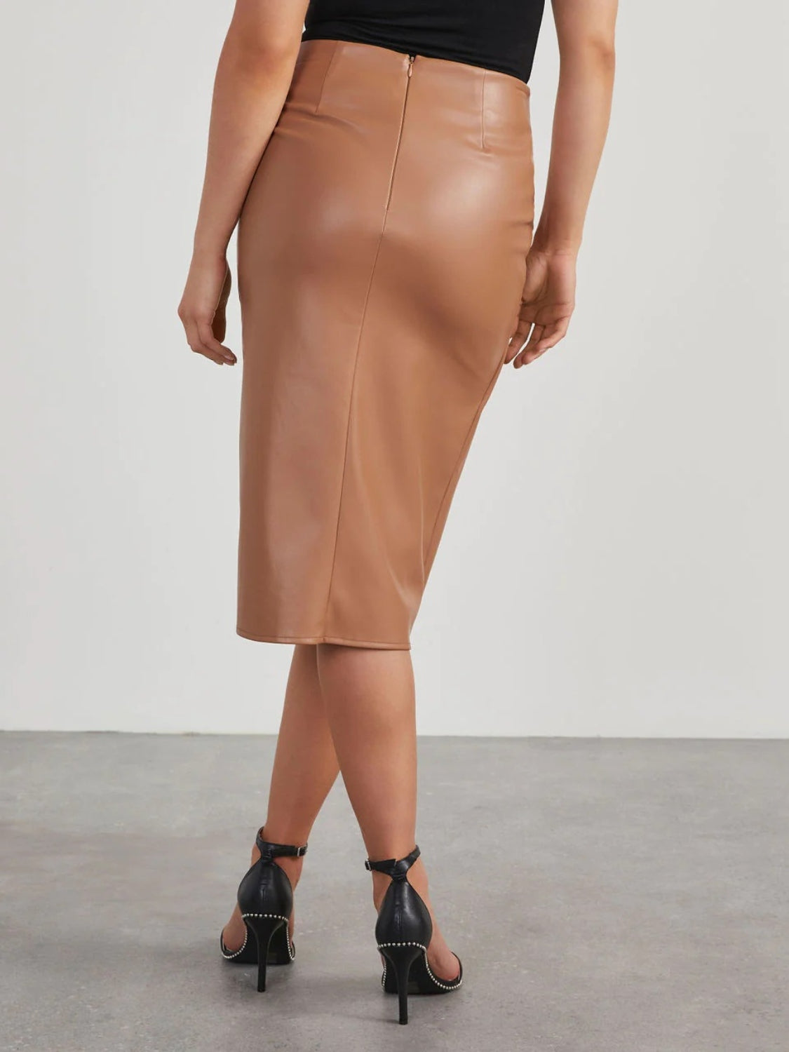 Addison Twist Detail Midi Skirt